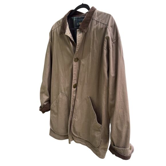J Crew 90's Oarsman Barn Jacket, Flannel Lined Chore Coat | Mens L, Brown - Picture 5 of 16